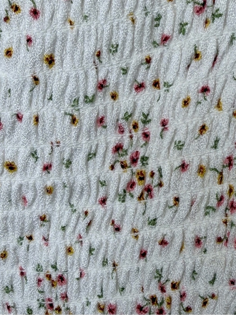 Cupcakes & Cashmere | Savannah Smocked Square-Neck Ditsy Floral Puff-Sleeve Top - Picture 12 of 15